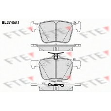 BL2745A1 FTE Комплект тормозных колодок, дисковый тормоз