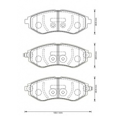 573371B BENDIX Комплект тормозных колодок, дисковый тормоз