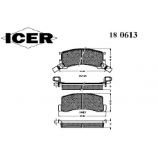 180613 ICER Комплект тормозных колодок, дисковый тормоз
