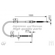 N080-32 ASHUKI Трос, стояночная тормозная система