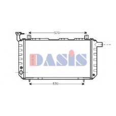 070140N AKS DASIS Радиатор, охлаждение двигателя