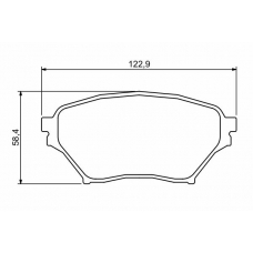 0 986 494 225 BOSCH Комплект тормозных колодок, дисковый тормоз