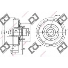 BR1019 DJ PARTS Тормозной барабан