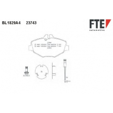 BL1829A4 FTE Комплект тормозных колодок, дисковый тормоз