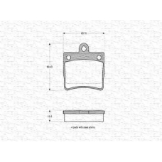 363702160643 MAGNETI MARELLI Комплект тормозных колодок, дисковый тормоз