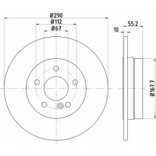 8DD 355 104-311 HELLA Тормозной диск