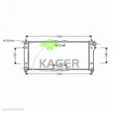 31-0715 KAGER Радиатор, охлаждение двигателя
