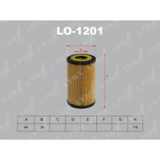 LO-1201 LYNX Фильтр масляный