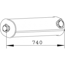 74318 DINEX Средний глушитель выхлопных газов