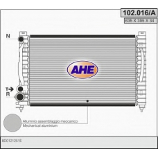 102.016/A AHE Радиатор, охлаждение двигателя