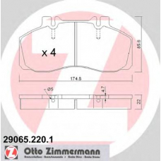 29065.220.1 ZIMMERMANN Комплект тормозных колодок, дисковый тормоз