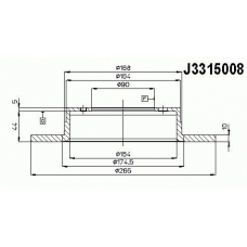 J3315008 NIPPARTS Тормозной диск