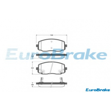 5501223513 EUROBRAKE Комплект тормозных колодок, дисковый тормоз