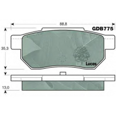 GDB775 TRW Комплект тормозных колодок, дисковый тормоз