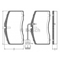 0 986 TB2 701 BOSCH Комплект тормозных колодок, дисковый тормоз