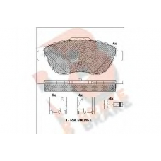RB1925-201 R BRAKE Комплект тормозных колодок, дисковый тормоз