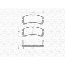 363702160516 MAGNETI MARELLI Комплект тормозных колодок, дисковый тормоз