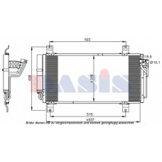 112036N AKS DASIS Конденсатор, кондиционер