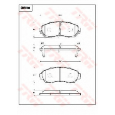 GDB7738 TRW Комплект тормозных колодок, дисковый тормоз