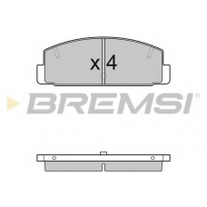 BP2448 BREMSI Комплект тормозных колодок, дисковый тормоз