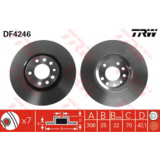 DF4246 TRW Тормозной диск