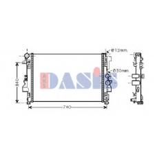 121000N AKS DASIS Радиатор, охлаждение двигателя