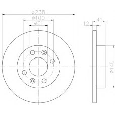 8DD 355 101-241 HELLA PAGID Тормозной диск