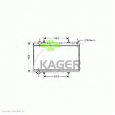31-1369 KAGER Радиатор, охлаждение двигателя