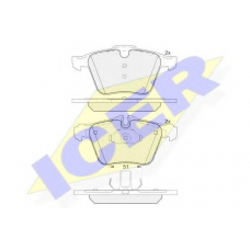 182149 ICER Комплект тормозных колодок, дисковый тормоз