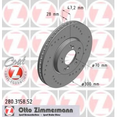 280.3158.52 ZIMMERMANN Тормозной диск