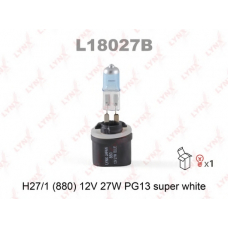 L18027B LYNX L18027b 880 12v27w h27/1w pg13 super white (c: 31.8mm) лампа автомоб. lynx
