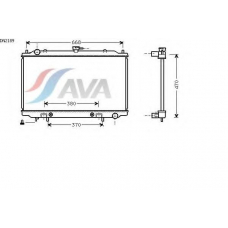 DN2189 AVA Радиатор, охлаждение двигателя