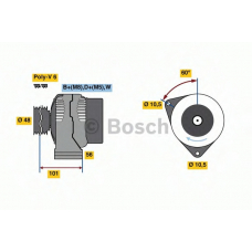 0 124 515 190 BOSCH Генератор