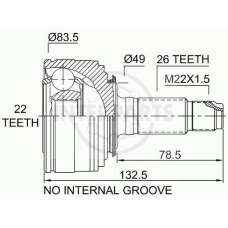 OJ-1424 InterParts Шарнирный комплект, приводной вал