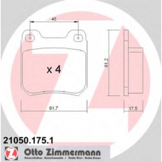 21050.175.1 ZIMMERMANN Комплект тормозных колодок, дисковый тормоз