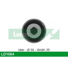 LD1064 TRW Паразитный / Ведущий ролик, зубчатый ремень