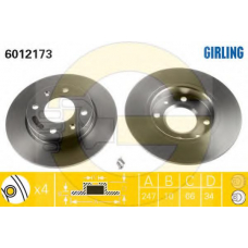 6410013 GIRLING Комплект тормозов, дисковый тормозной механизм
