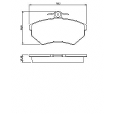 0 986 460 943 BOSCH Комплект тормозных колодок, дисковый тормоз