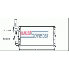1708101 KUHLER SCHNEIDER Радиатор, охлаждение двигател