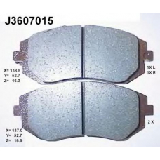J3607015 NIPPARTS Комплект тормозных колодок, дисковый тормоз