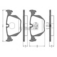 0 986 TB2 665 BOSCH Комплект тормозных колодок, дисковый тормоз