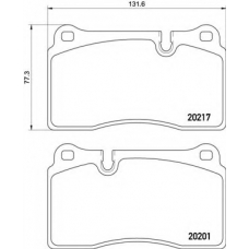 P 02 002 BREMBO Комплект тормозных колодок, дисковый тормоз