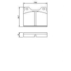 0 986 424 419 BOSCH Комплект тормозных колодок, дисковый тормоз