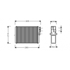 VO6110 AVA Теплообменник, отопление салона
