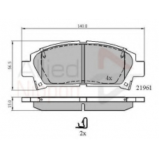 ADB3713 COMLINE Комплект тормозных колодок, дисковый тормоз
