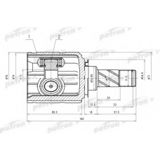 PCV4009 PATRON Шарнирный комплект, приводной вал