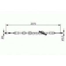 1 987 477 700 BOSCH Трос, стояночная тормозная система