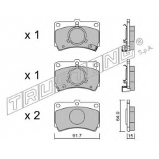 105.0 TRUSTING Комплект тормозных колодок, дисковый тормоз