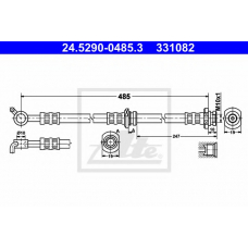 24.5290-0485.3 ATE Тормозной шланг