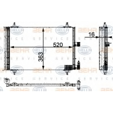 8FC 351 301-384 HELLA Конденсатор, кондиционер